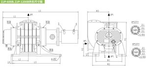 Pompe à vide Roots compacte à moteur asynchrone refroidi par eau, série ZJ-B ZJP-B, garantie OEM de 3 ans pour haute température - Product Image 4
