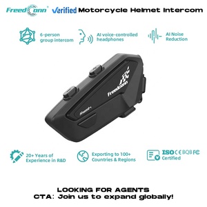 FreedConn FX PRO Motorcycle Mesh Group Intercom Helmet <strong>Headset</strong> for 6 Riders Talking at the Same Time Music Sharing FM - Product Image 2