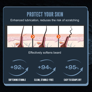 Crema de afeitar de espuma para el cuidado de la barba para hombres de Etiqueta Privada, loción para después del <span class=keywords><strong>afeitado</strong></span>, crema de afeitar calmante hidratante para hombres - Product Image 4