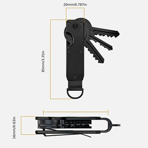 <strong>Key</strong> Organizer for Men <strong>Compact</strong> <strong>Key</strong> <strong>Holder</strong> Minimalist Case Metal <strong>Chain</strong> for Keychain Secures 2-5 <strong>Keys</strong> - Product Image 4