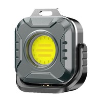 Linterna de Camping COB OEM con Llavero, Magnética, Recargable por USB C, 350LM, ABS, Aluminio, Mini Lámpara de Trabajo, para Exteriores, EDC, con Logotipo Personalizado