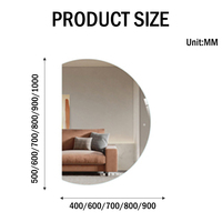 Espejo de Maquillaje Inteligente con Forma de Semicírculo, Espejo de Baño Inteligente con Pantalla Táctil para Hotel