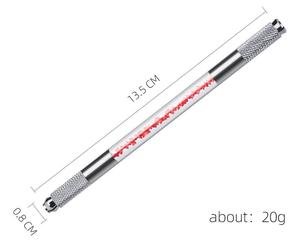 Pluma de Tatuaje Manual de Doble Punta de Acrílico Cristalino para Agujas de Sombreado, Agujas Redondas, Microblading y Maquillaje Permanente - Product Image 4