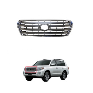 Maictop กระจังตกแต่งด้านหน้ารถยนต์, กระจังหน้าสำหรับ Land Cruiser กระจัง LC200 FJ200 <span class=keywords><strong>2012</strong></span>ครึ่งสีเงินครึ่งโครเมียม - Product Image 1