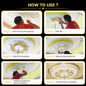 14*14cm imitazione oro decorazione di arte della parete artigianato mobili per la casa doratura foglia d'oro Taiwan a B K fogli di lamina di foglia d'oro - Product Image 5