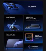 Kedatangan Baru Xiao Mi 17T Pro Versi Global Smartphone 5G dengan Layar 6.83 inci Hyper AI Dimensity 9500 7000mAh 100W NFC.