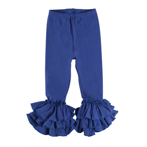 Leggings pour enfants de couleur personnalisée pantalon en coton doux à volants de glaçage pour bébé pour filles Vente en gros Offre Spéciale solide Service OEM 3 pièces - Product Image 5
