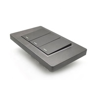 Prise murale électrique domestique 3 modules gris, style sud-américain, économique