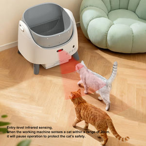 Oem Groothandel Open-Top Automatische Kat Kleine Doos Met Geur Controle Slimme Elektrische Kat Toilet Auto Veiligheidssensor Voor Meerdere Katten - Product Image 3