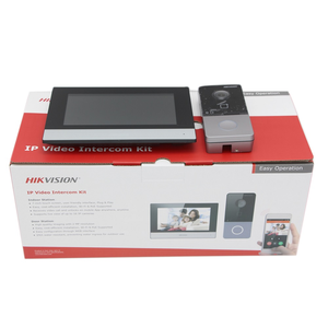 HIK 7-inch Touch Screen 4K Audio Door <b>Phone</b> IP Video Intercom Kit DS-KIS603-P(C) Supports Live View - Product Image 1