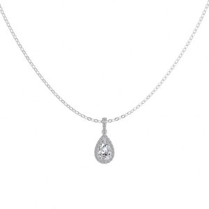 Collier de mariage Dylam en forme de goutte d'eau pour la mariée et les demoiselles d'honneur, pendentif simple en zircone cubique 5A, collier de mariée pour la fête de mariage - Product Image 1