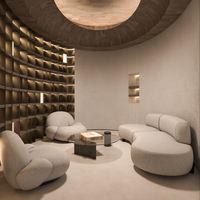 Mobilier hôtelier FF&E clé en main, ignifuge, de qualité commerciale, modulaire, moderne, ensemble de canapés pour hall d'hôtel, OEM ODM MDF