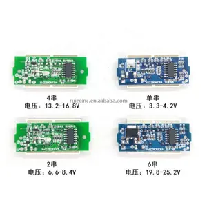 Lithium battery power indicator board 1/2/3/4/storage battery power indicator single lithium 3.3-4.2V (blue display)