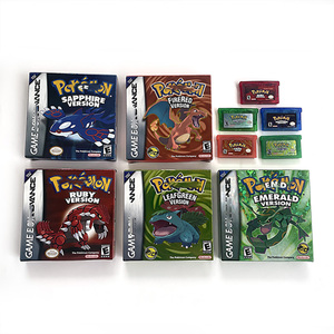 Pokemoned serie smeraldo foglia verde fuoco rosso zaffiro rubino USA versione lamina metallica finitura giochi cartuccia scatola manuale per GBA - Product Image 1