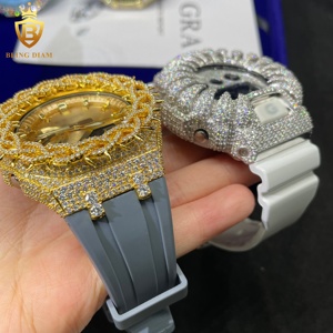 Hochwertiger Hip-Hop-Schmuck VVS Moissanit-Diamant Uhrengehäuse Iced Out Moissanit GA2100 DW6900 Uhren-Zubehör für Lünette - Product Image 5