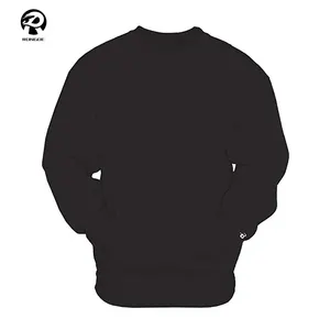 Personnalisé Hommes Streetwear Noir Imprimé Sweat-Shirt à col rond Avec Poches