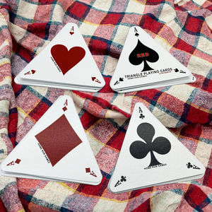 Naipes Promocionales Triangulares de Forma Irregular Impresos al por Mayor, Naipes de Papel Publicitarios, Naipes Redondos con Diseño Personalizado - Product Image 1