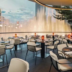 Hotel Patio Jardín <span class=keywords><strong>Terraza</strong></span> Venta al por mayor Elegante juego de mesas y sillas de comedor para restaurante Café Tienda - Product Image 1