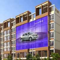 Affichage LED transparent imperméable pour l'extérieur à Shenzhen, technologie de pointe pour les ascenseurs en verre LED, centres commerciaux