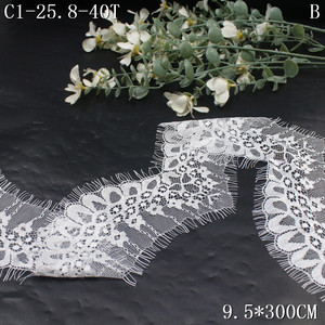 Bán Buôn Thân Thiện Với Môi 9Cm Trắng Nylon Lông Mi Chantilly Ren Trim Biên Giới Hoa Mô Hình Pháp Phong Cách Cho Hàng May Mặc Đám Cưới - Product Image 6