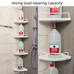 JANKO support de douche à tige télescopique <span class=keywords><strong>pour</strong></span> salle de bain et baignoire support de support de bain sur pied - Product Image 4