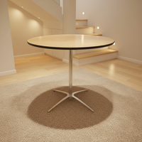 Mesa de Comedor con Pedestal de 30 Pulgadas - Plegable, con Marco de Hierro, Ecológica, Duradera, Portátil, Fácil de Limpiar, para Muebles de Hotel, Casa de Campo, Exterior