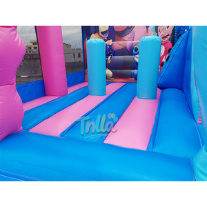<span class=keywords><strong>Château</strong></span> gonflable Stitch pour enfants, <span class=keywords><strong>château</strong></span> gonflable <span class=keywords><strong>bleu</strong></span> avec toboggan combiné, sauteur en PVC - Product Image 6