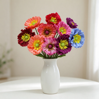 Fleur de pavot en papier crépon faite à la main, réaliste, multicolore, M1032, pour bouquet de mariage, vase décoratif, fête, événement