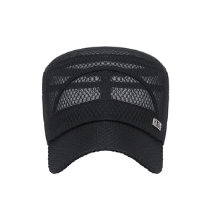 FF4162 Unisex Sporty Style Baseball Hat Summer Outdoor Sun Protection Adjustable Breathable Flat Top Cadet Cap 100% <strong>Polyester</strong> - Product Image 3