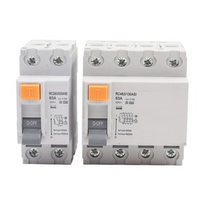 Disjoncteur différentiel RCBO 63A 2P pour contrôle industriel, interrupteur à air électronique de type électromagnétique - Product Image 4