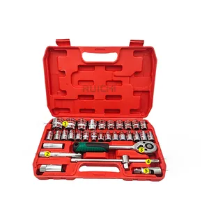 Grote Verkoop Monteur Gereedschap Set Dopsleutel Multifunctionele 32Pcs Steeksleuteldop Impact Set Voor Auto Reparatie Tool kit