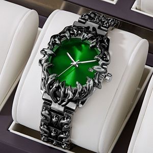 Reloj de Pulsera Irregular con Diseño de Espinas para Hombre, Esfera Roja Intensa, Estilo Gótico Punk Asimétrico, Reloj Único y Distintivo, Venta al por Mayor - Product Image 5