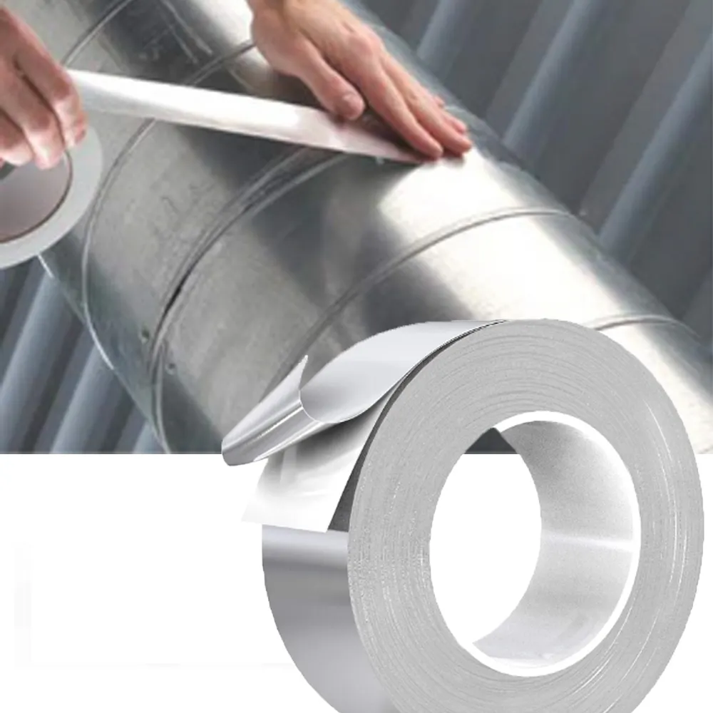 Giá của chịu nhiệt Gia Cố Bảo vệ Nâu sợi thủy tinh linh hoạt 3 "Duct Aluminum foil Tape