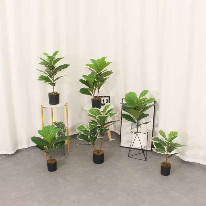 High Quality Artificial Potted Plants Large Leaves Ficus Pandurata