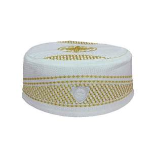2021 China Supplier Handmade Cotton Golden Knitted Embroidery Muslims Kofi Hats for Men <strong>Oman</strong> Omani Mens Islam Prayer Turban <strong>Caps</strong> - Product Image 1