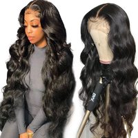 Perruques Lace Front 13x5 Body Wave en Cheveux Humains Pré-Pluckées à Petits Nœuds |   Perruque frontale complète HD sans colle en cheveux humains, densité 180, 28 pouces