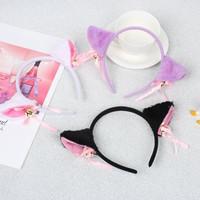 Fête d'halloween mignon chat oreilles de renard bandeau Costume fourrure Anime Neko Cosplay peluche pince à cheveux épingle à cheveux