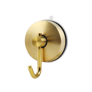 Gold Waterproof Suction Cup <b>Hooks</b>, 2-Pack Heavy Duty Stainless Steel No Drill <b>Shower</b> <b>Hooks</b> - Product Image 1