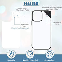 Coque de téléphone vierge personnalisable par sublimation, la plus vendue, pour iPhone 17 Pro Max, en aluminium double couche antichoc, pour personnalisation 2D DIY