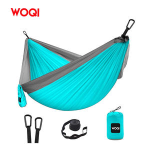 Hamaca para Acampar al Aire Libre Woqi, Capacidad de Carga de 226 kg, Hamaca Rectangular de Nailon Resistente al Desgarro, Color Azul Grisáceo, Portátil para Acampar - Product Image 1