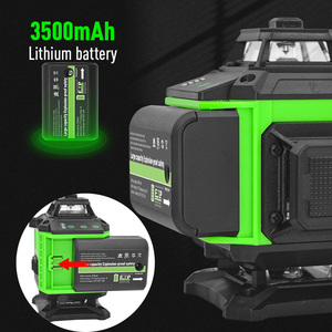Niveau laser à nivellement automatique à 360 degrés 2 batteries Li-ion Ligne croisée verte 4D pour le bricolage industriel 16 lignes Projection verte - Product Image 6