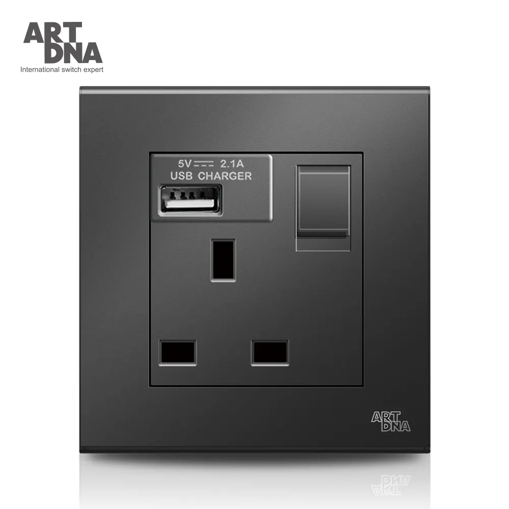 ARTDNA Home Sockets 13A UK Standard Wall Switch And Power Plug Socket