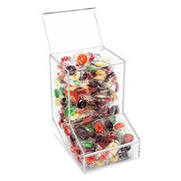 Distributeur de bonbons en acrylique transparent personnalisé en usine, bac à bonbons en plexiglas avec compartiments