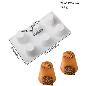 Stampo in Silicone per Tazza di Caffè e <span class=keywords><strong>Torta</strong></span>, Ecologico, Riutilizzabile, per Cioccolato, Mousse, Dessert, Confezione in Sacchetto OPP - Product Image 6