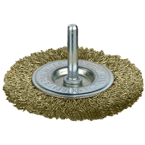 Cepillo circular industrial de 4 pulgadas con vástago de latón y alambre de acero Cerda Grado industrial Ø 100 mm - Product Image 1