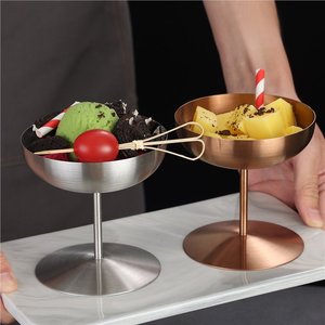 304 Stainless Steel Cocktail Glass 1000ml Round Durable For Bar Dessert Drinkware - Product Image 3