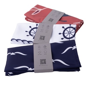 KEFEI Nappe de table ronde en coton et dentelle tissée sur mesure avec logo sur le thème du fromage de fête - Product Image 6
