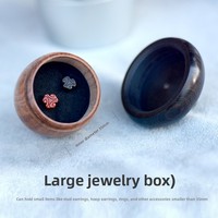 Boîte à bijoux personnalisée en bois de noyer et bois de palissandre pour bagues et boucles d'oreilles, gravée au laser sur mesure, coffret cadeau écologique, vente en gros