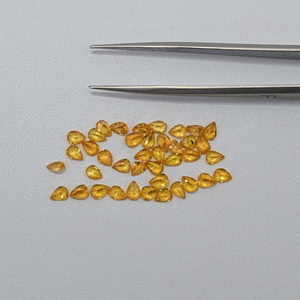 3x4mm Natural Fanta Garnet Faceted Pear Shape Semi Precious Loose Gemstone Orange Garnet <b>Birthstone</b> Jewelry From Manufacturer - Product Image 1