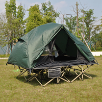 Tente de lit de randonnée ultralégère pour 2 personnes Tente de sol en tissu Oxford avec structure d'une chambre Conception légère sans lit